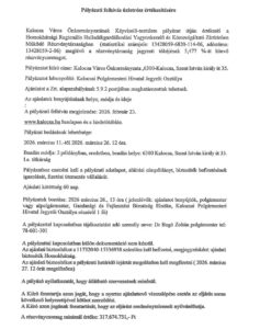 Pályázati hirdetmény üzletrész értékesítésére 1.