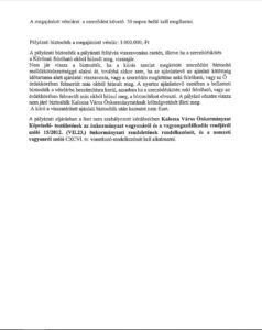 Pályázati hirdetmény üzletrész értékesítésére 2.